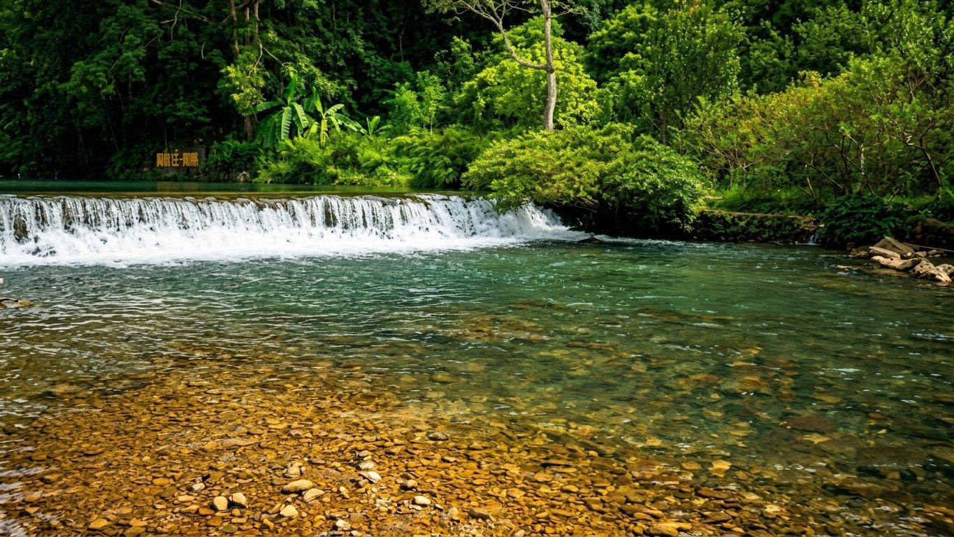 Clear water of the Lenin Stream at the Pác Bó historical site, Cao Bằng